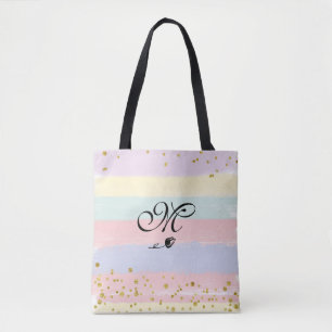 Tote Bag *~* Tulip Monogramme Doodle Gold Parties scintilla