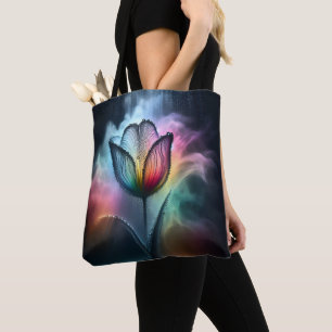Tote Bag Tulipe Arc-En-Ciel Avec Arc-En-Ciel