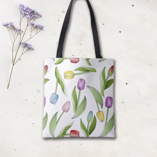 Tote Bag Tulipe colorée moderne (Créateur téléchargé)
