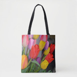 Tote Bag Tulipes à ressort colorées