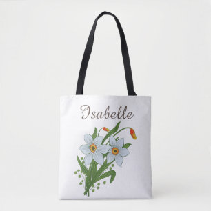 Tote Bag Tulipes et fleurs de jonquilles