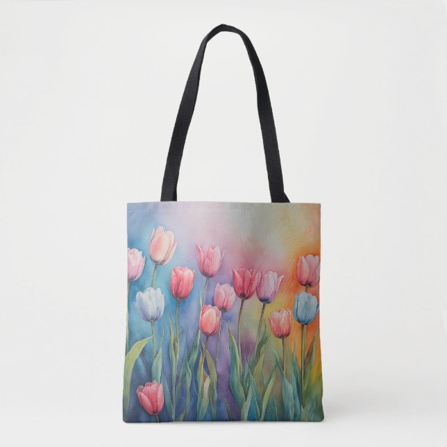 Tote Bag Tulipes Pastel Blossom (Devant)