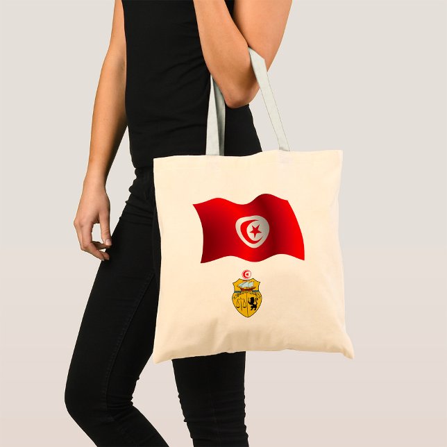 Tote Bag Tunisie Drapeau et armoiries patriotique tunisienn (Créateur téléchargé)
