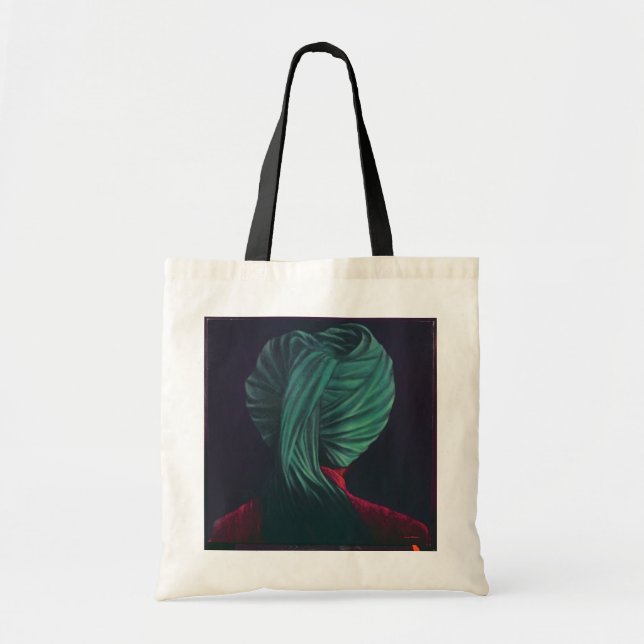 Tote Bag Turban vert (Devant)