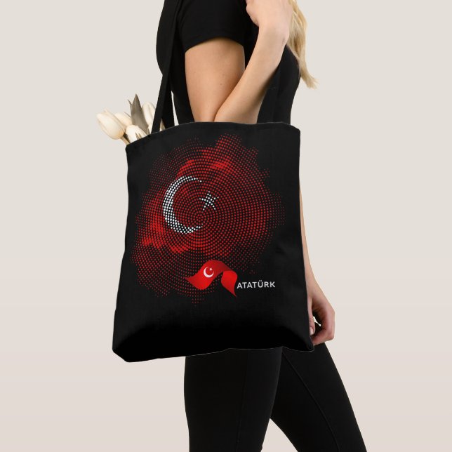Tote Bag Turkey flag (De près)