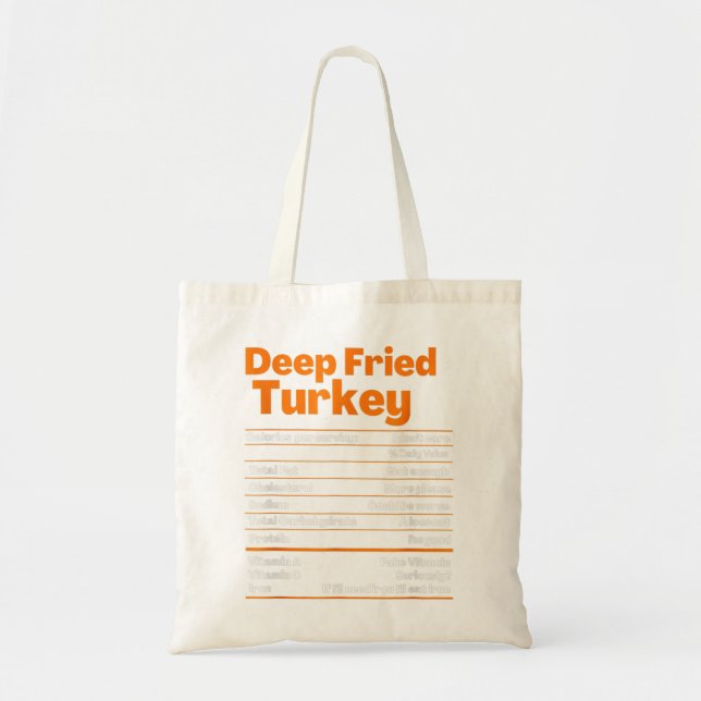 Tote Bag Turquie profonde Fried Chemise Thanksgiving Nutrit (Devant)
