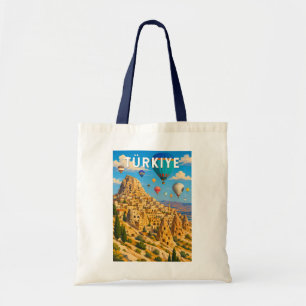 Tote Bag Turquie Turquie Illustration Voyage Art Vintage