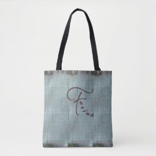 Tote Bag Turquoise Aqua Mint Rose Blush Earth Tones Tissus 