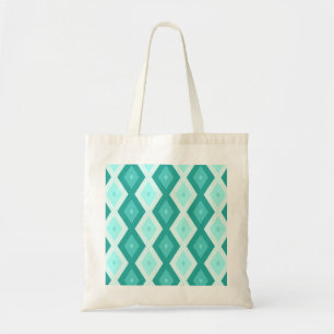 Tote Bag Turquoise diamond pattern