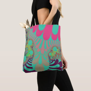 Tote Bag Turquoise et rose