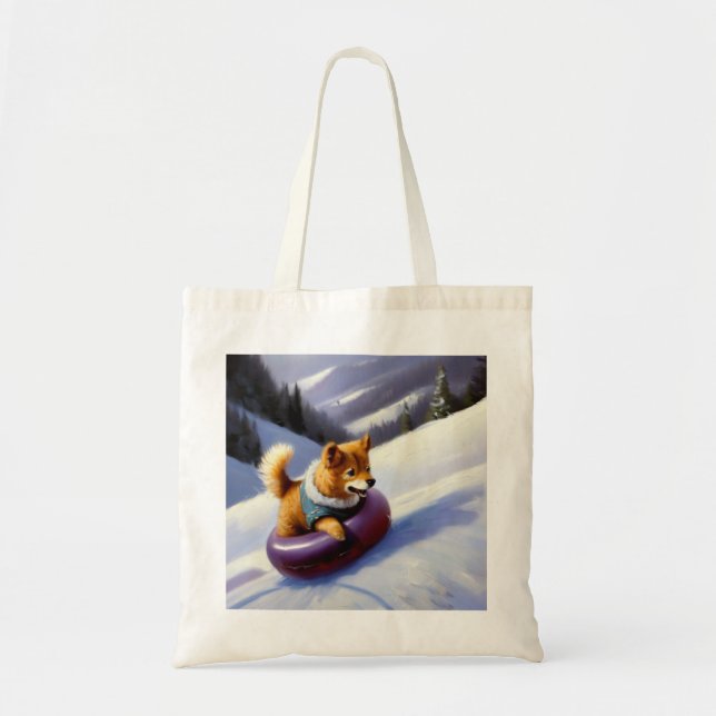 Tote Bag Tuyaux à neige pour chien (Devant)