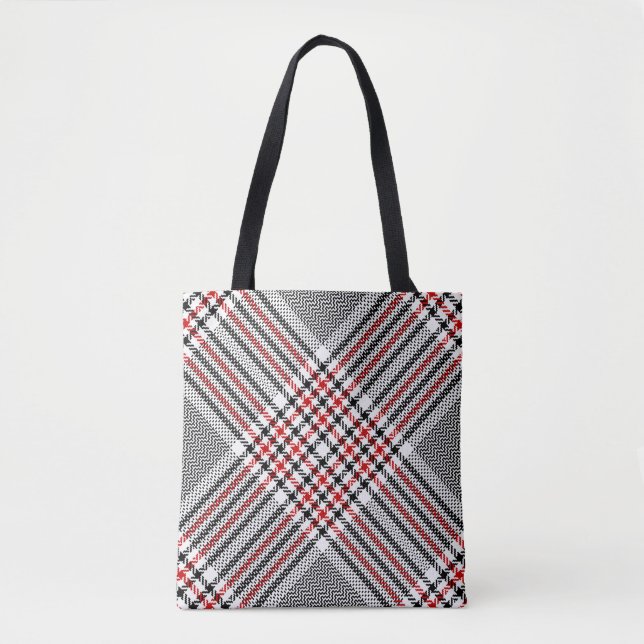 Tote Bag Tweet rouge noir cristallin (Devant)