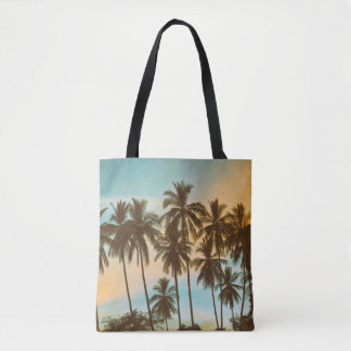Tote Bag Twilight Tropical : Cocout Palm Silhouette