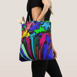 Tote Bag Twirl coloré Abstrait / Pinched /
