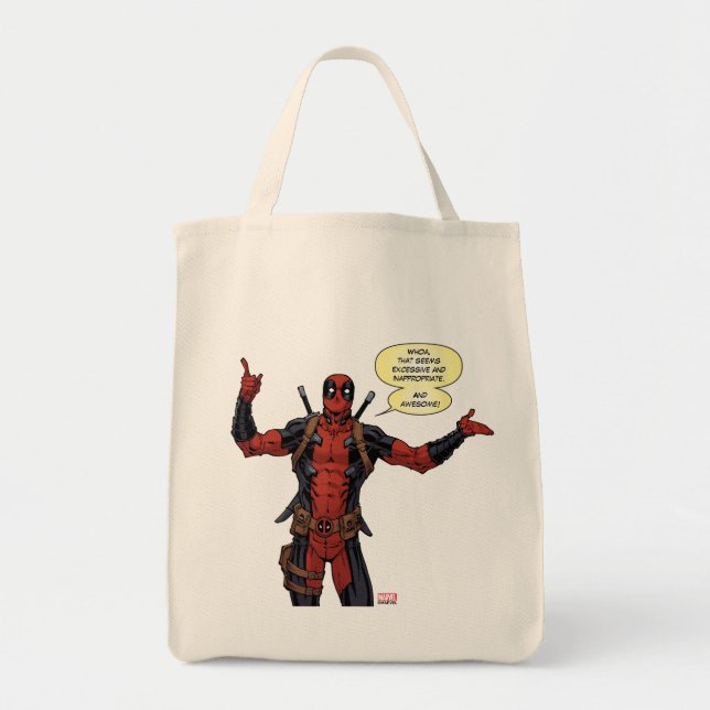 Tote Bag Type Deadpool Pointing Character (Devant)