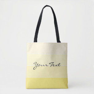 Tote Bag Typographie blanche jaune Ajouter votre épaule de 