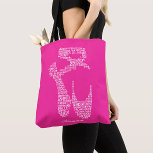 Tote Bag Typographie de chaussure de ballet personnalisée