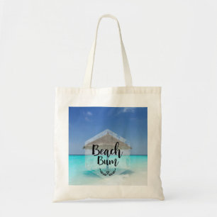 Tote Bag Typographie de cloche de plage - Parapluie sur la 