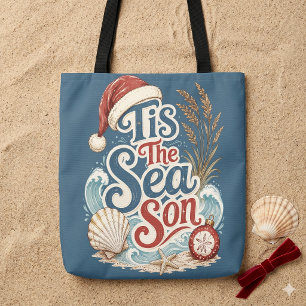 Tote Bag Typographie de Noël Côtière C'est la Saison de la