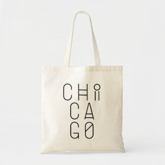 Tote Bag Typographie géométrique moderne de Chicago