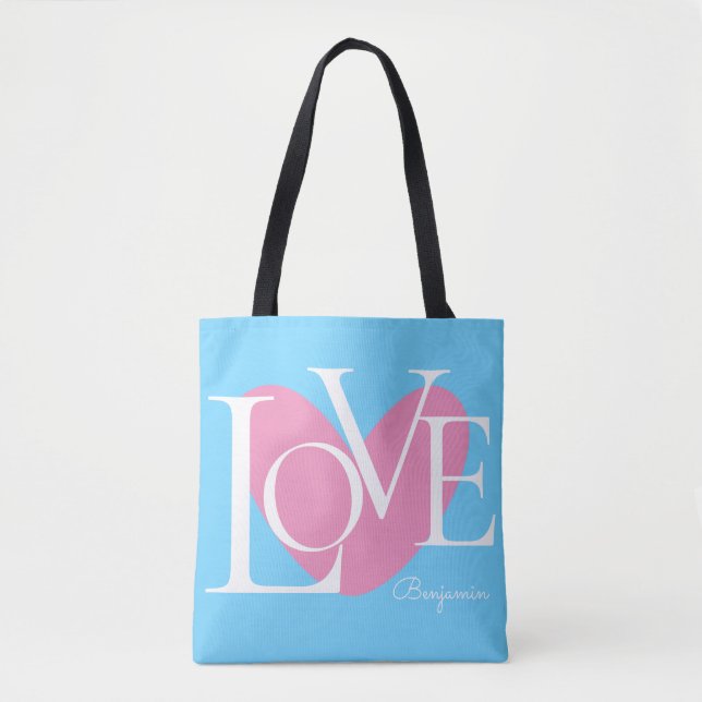 Tote Bag Typographie moderne LOVE Design de texte (Devant)