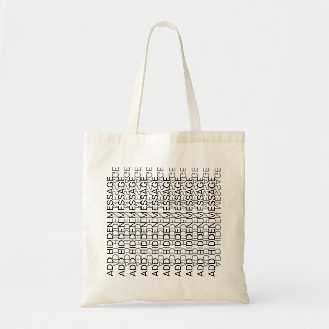 Tote Bag Typographie Moderne Message Secret Personnalisé Fo (Devant)