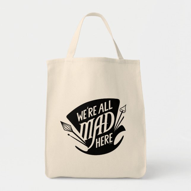 Tote Bag Typographie | Nous sommes tous fous (Devant)