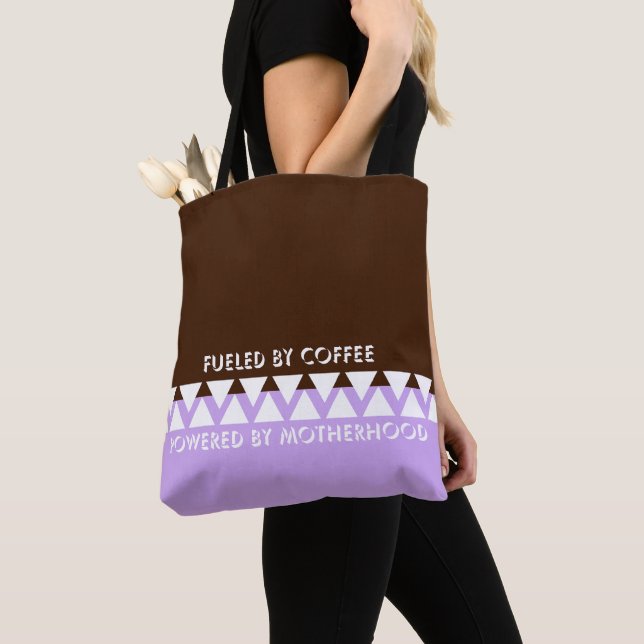 Tote Bag Typographie par bandes féminine | Citation de mama (De près)