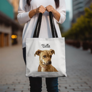 Tote Bag Typographie simple personnalisation Image de chien