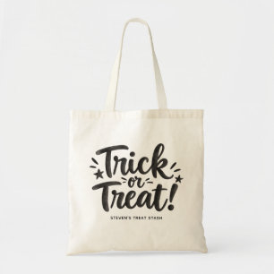 Tote Bag Typographie Trick or Treat   Bonbons d'Halloween p