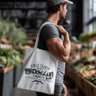Tote Bag Typographie Urbaine Noir Et Blanc