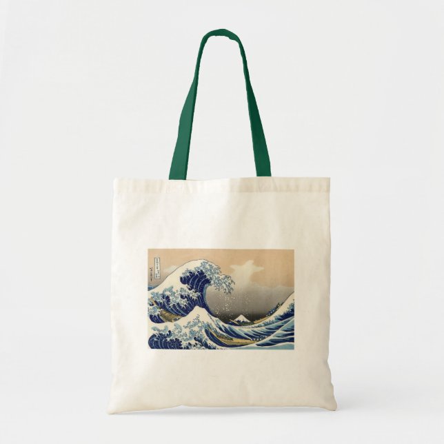 TOTE BAG UKIYO-E ~HOKUSAI  葛飾北斎    「富嶽三十六景 神奈川沖浪裏」 (Devant)