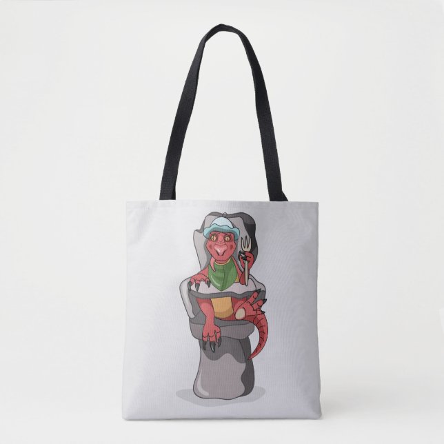 Tote Bag Un Bébé Tyrannosaurus Rex Assis Dans Une Chaise Ha (Devant)