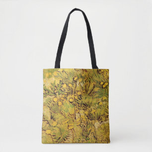 Tote Bag Un champ de fleurs jaunes par Vincent van Gogh