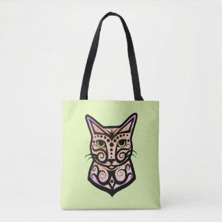 Tote Bag Un chat coloré #1