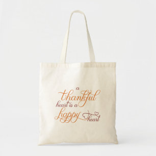 Tote Bag un cœur reconnaissant est un cœur heureux action d