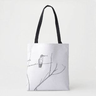 Tote Bag Un colibri sur un bâton