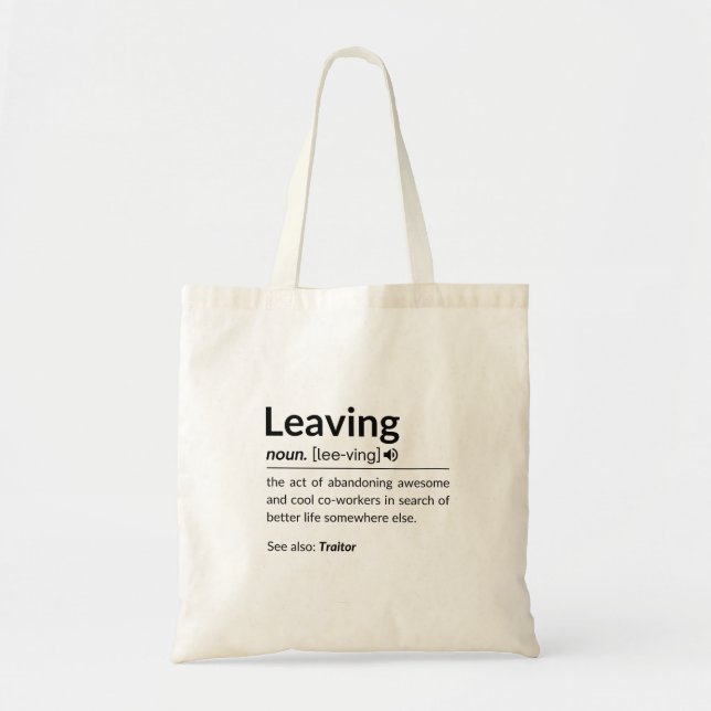 Tote Bag Un collègue amusant qui part (Devant)
