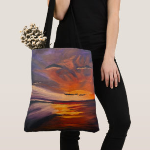 Tote Bag Un coucher de soleil à San Diego, Original par Gar