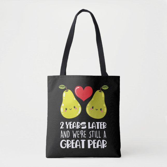 Tote Bag Un couple marié marié à l'occasion du 2e anniversa (Devant)