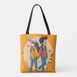 Tote Bag Un couple se tenant la main en marchant ensemble à