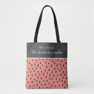 Tote Bag Un Dans Un Melon Enseignant Fourre-tout