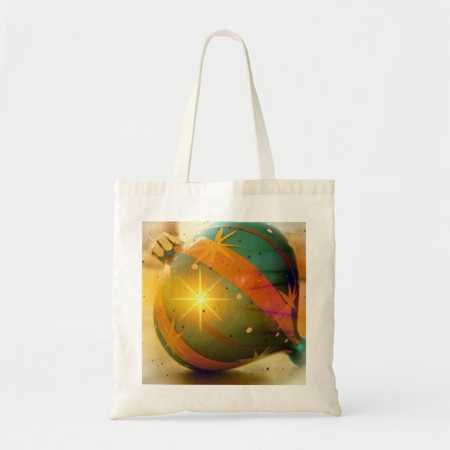 Tote Bag Un gros ornement de Noël brillant (Devant)