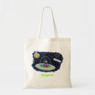 Tote Bag Un joli poisson heureux dans l'espace dessin animé