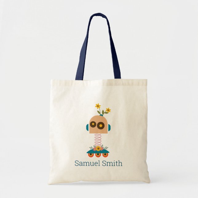 Tote Bag Un joli robot design pour enfants (Devant)
