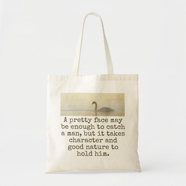 Tote Bag Un Joli Visage Peut Suffire - Citation De Beauté (Devant)