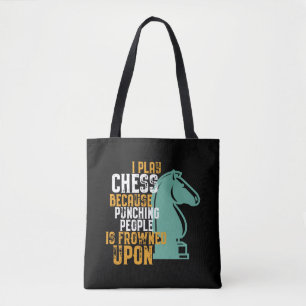 Tote Bag Un Joueur D'Échecs Drôle Punching Les Gens Est Fro