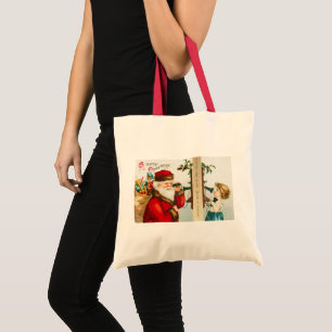 Tote Bag Un joyeux Noël Santa Claus par Ellen Clapsaddle