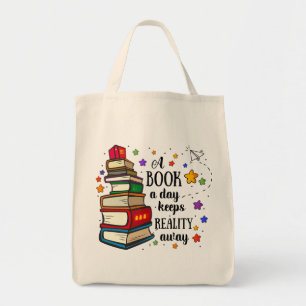 Tote Bag Un Livre Par Jour Empêche La Réalité