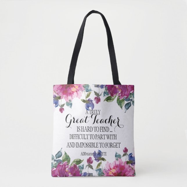 Tote Bag Un Merci enseignant vraiment formidable Appréciati (Devant)